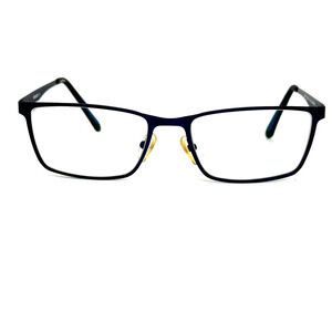 Matsumoto‎ Mat 3 Matte Black/Blue Rectangle Eyeglasses Frames 53-17-140 H14837